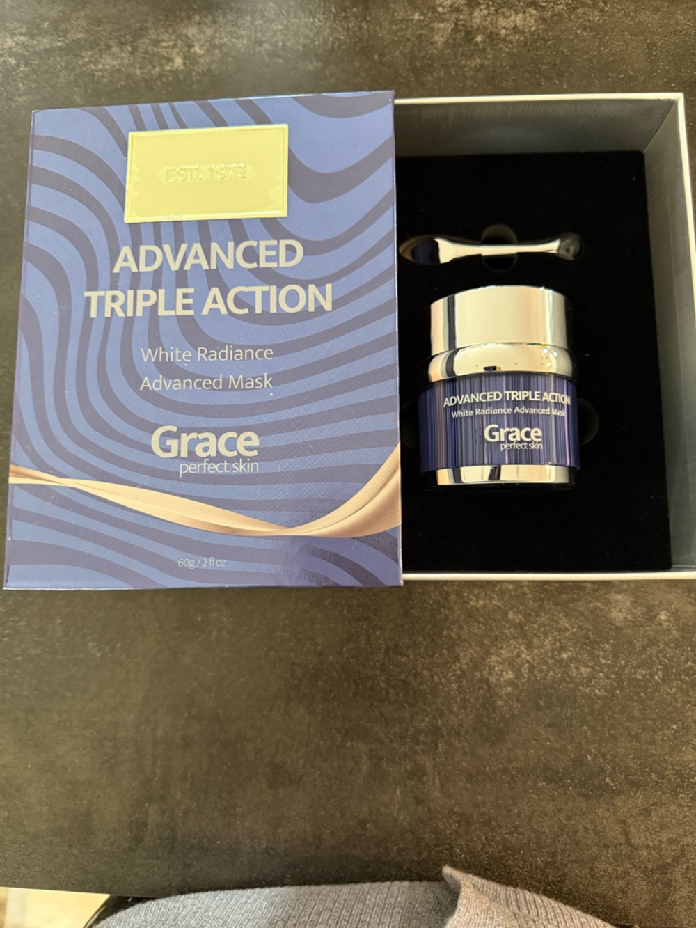 Grace Advanced Triple Action Mask -‎ Blue & Silver Jar